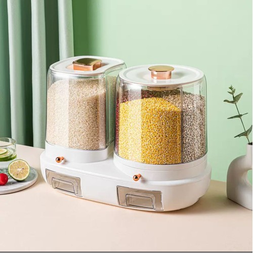 Rotatable Grain Storage Box – Multi-Compartment & Airtight Rotatable Grain Storage Box – Multi-Compartment & Airtight