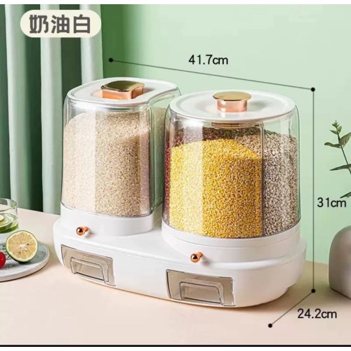 Rotatable Grain Storage Box – Multi-Compartment & Airtight Rotatable Grain Storage Box – Multi-Compartment & Airtight