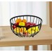 Heavy Fruit Basket with Bamboo Base – Black Heavy Fruit Basket with Bamboo Base – Black