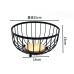 Heavy Fruit Basket with Bamboo Base – Black Heavy Fruit Basket with Bamboo Base – Black