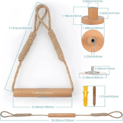 Bamboo Tissue Holder with Hemp Rope – Rustic Style