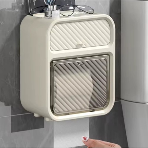 Wall-Mounted Tissue Box Holder – Space-Saving with Storage Wall-Mounted Tissue Box Holder – Space-Saving with Storage
