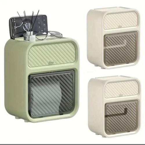 Wall-Mounted Tissue Box Holder – Space-Saving with Storage Wall-Mounted Tissue Box Holder – Space-Saving with Storage