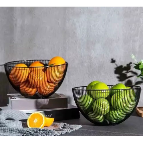 Large Fruit Basket / Egg Storage Rack – Black or White