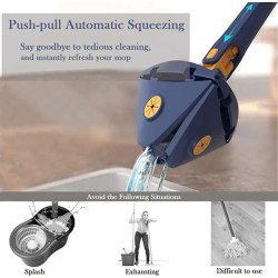 360° Rotatable Triangle Cleaning Mop – Extendable