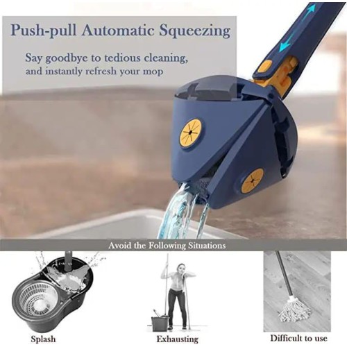 360° Rotatable Triangle Cleaning Mop – Extendable
