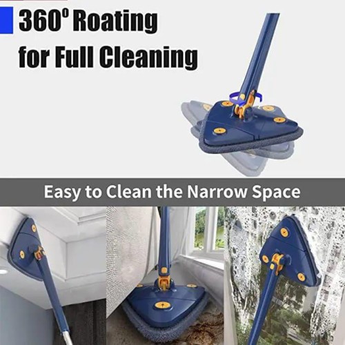 360° Rotatable Triangle Cleaning Mop – Extendable