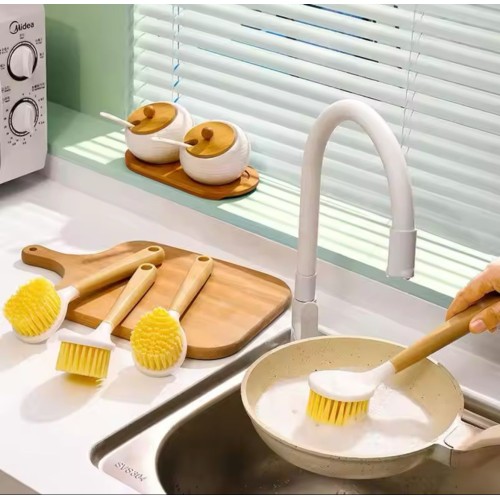 Bamboo Handle Cleaning Brush – Non-Scratch Hard Bristles Bamboo Handle Cleaning Brush – Non-Scratch Hard Bristles