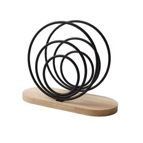 Metal Napkin Holder with Wooden Base – Elegant Design Metal Napkin Holder with Wooden Base – Elegant Design