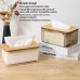 Nordic Minimalist Tissue Box with Bamboo Lid – Transparent Serviette Holder Nordic Minimalist Tissue Box with Bamboo Lid – Transparent Serviette Holder