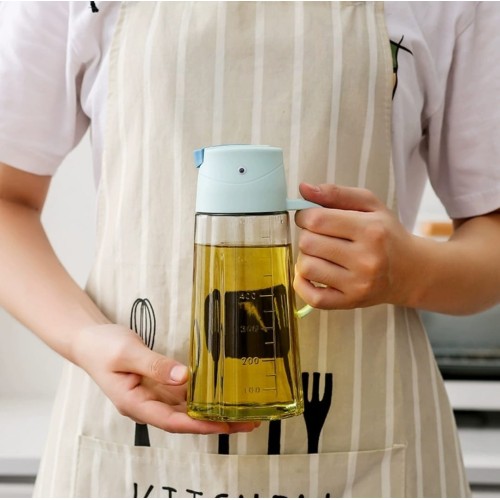 630ml Oil Can Dispenser – White with Blue Lid