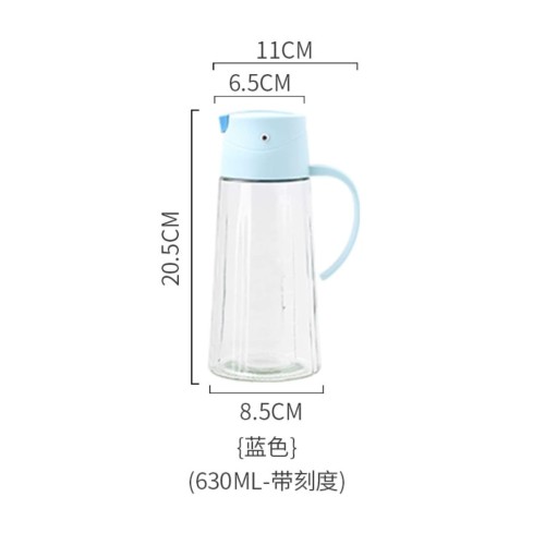 630ml Oil Can Dispenser – White with Blue Lid