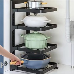 Under Sink Kitchen Storage Rack – Adjustable Organizer