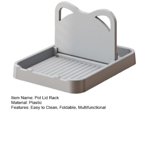 Pot Lid Rack and Spoon Holder – Dual Function Kitchen Counter Organizer