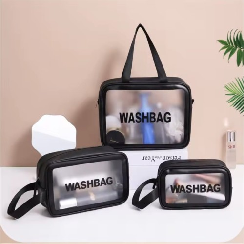 3pc Wash Bag Pouch Set – Wide Base Travel Organizer 3pc Wash Bag Pouch Set – Wide Base Travel Organizer