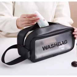 3pc Wash Bag Pouch Set – Wide Base Travel Organizer