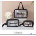3pc Wash Bag Pouch Set – Wide Base Travel Organizer