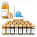 12PCS Glass Spice Jars with Bamboo Lid – 120ML Airtight Set 12PCS Glass Spice Jars with Bamboo Lid – 120ML Airtight Set