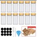 12PCS Glass Spice Jars with Bamboo Lid – 120ML Airtight Set 12PCS Glass Spice Jars with Bamboo Lid – 120ML Airtight Set