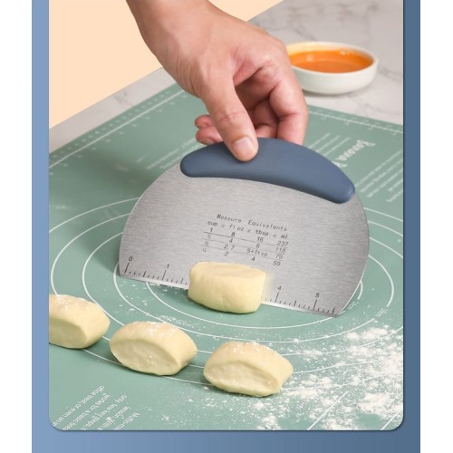 Stainless Steel Dough Scraper Cutter – Pastry & Pizza Tool