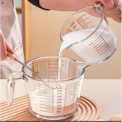 1000ml Glass Measuring Cup with Handle & Scale 1000ml Glass Measuring Cup with Handle & Scale