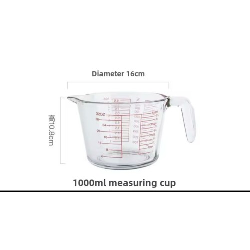 1000ml Glass Measuring Cup with Handle & Scale 1000ml Glass Measuring Cup with Handle & Scale