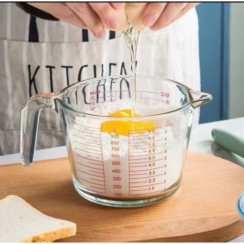 1000ml Glass Measuring Cup with Handle & Scale 1000ml Glass Measuring Cup with Handle & Scale