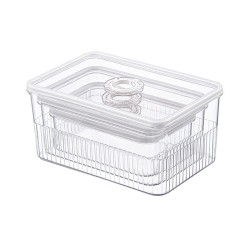 3pcs Acrylic Transparent Fridge Organizer Set