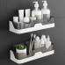 No-Drill Bathroom Shelf Organizer – Black Shower Rack