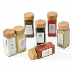 120ml Spice Jars with Bamboo Lid – Glass Kitchen Storage