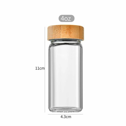 120ml Spice Jars with Bamboo Lid – Glass Kitchen Storage