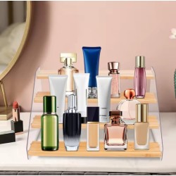 4-Tier Bamboo Acrylic Multipurpose Stand – Organizer & Display