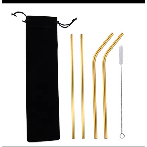 Reusable Stainless Steel Straws – 5 Pack with Brush Reusable Stainless Steel Straws – 5 Pack with Brush