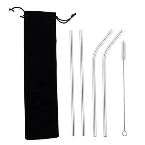 Reusable Stainless Steel Straws – 5 Pack with Brush Reusable Stainless Steel Straws – 5 Pack with Brush