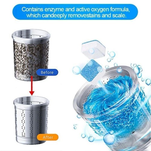 Washing Machine Cleaning Tablets – 12pcs Antibacterial Deep Cleaner