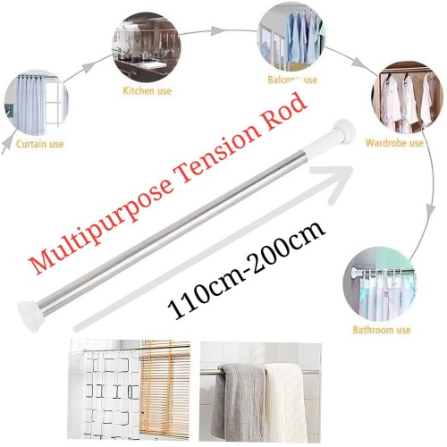 Adjustable Telescopic Rod – 110–200cm Shower/Clothing Use Adjustable Telescopic Rod – 110–200cm Shower/Clothing Use