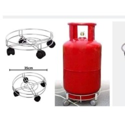 Gas Cylinder Trolley – Heavy-Duty Metal with Wheels for Big Cylinders
