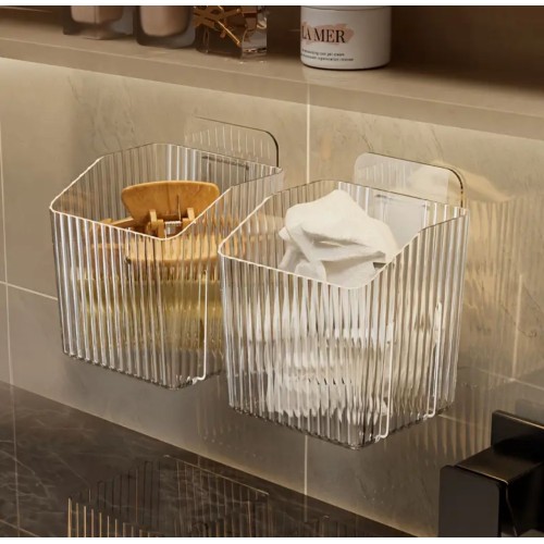 Multipurpose Wall-mounted Storage Box – Clear Plastic Organizer