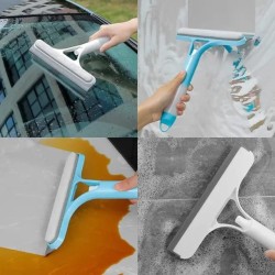 3-in-1 Car Glass Wiper Cleaner with Spray Bottle – Mirror & Window Squeegee