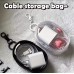 Clear Mini Zipper Storage Pouch with Cartoon Keychain – Toy & Gadget Organizer Clear Mini Zipper Storage Pouch with Cartoon Keychain – Toy & Gadget Organizer