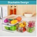 7pcs BPA-Free Stackable Acrylic Fridge Organizer With Lid