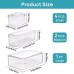 7pcs BPA-Free Stackable Acrylic Fridge Organizer With Lid