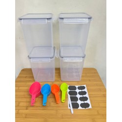 4Pcs BPA-Free Airtight Food Storage Containers