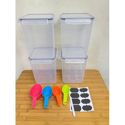 4Pcs BPA-Free Airtight Food Storage Containers