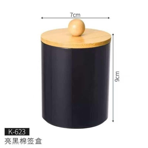 Alloy Swab Container With Bamboo Lid
