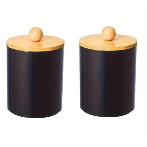 Alloy Swab Container With Bamboo Lid
