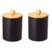 Alloy Swab Container With Bamboo Lid Alloy Swab Container With Bamboo Lid
