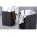 Foldable Laundry Basket With Leather Handles