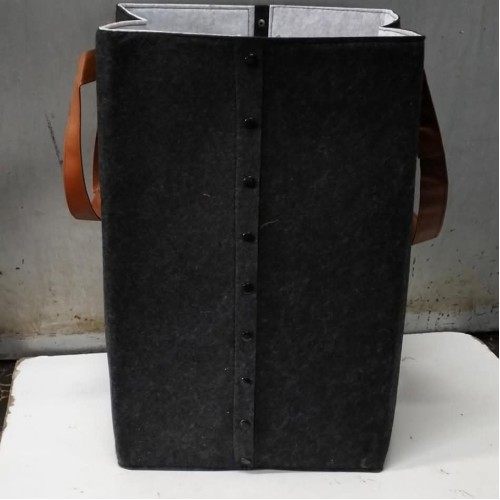 Foldable Laundry Basket With Leather Handles Foldable Laundry Basket With Leather Handles