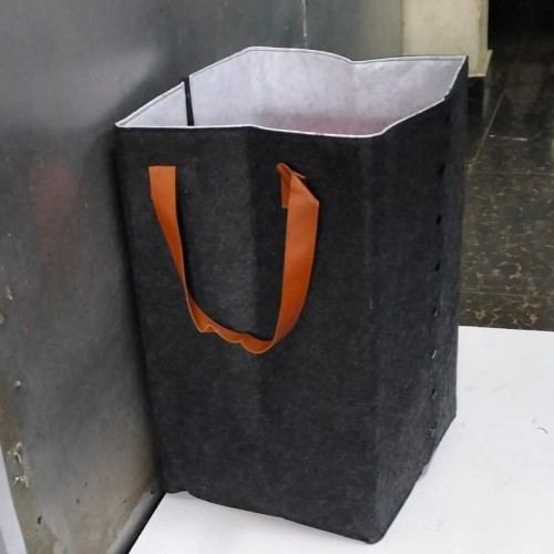 Foldable Laundry Basket With Leather Handles Foldable Laundry Basket With Leather Handles